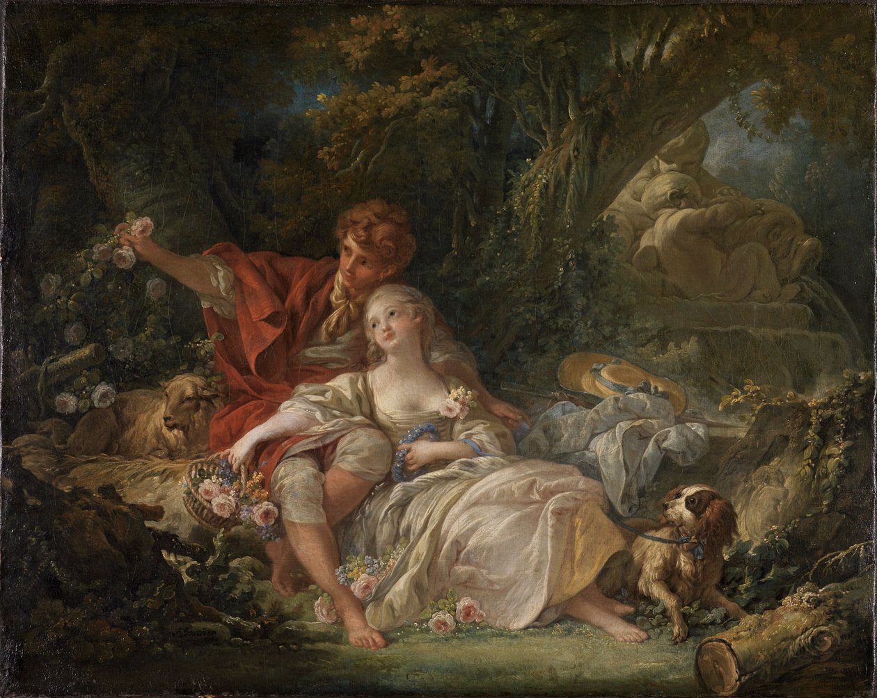 Pásztor és pásztornő alkotó: François Boucher