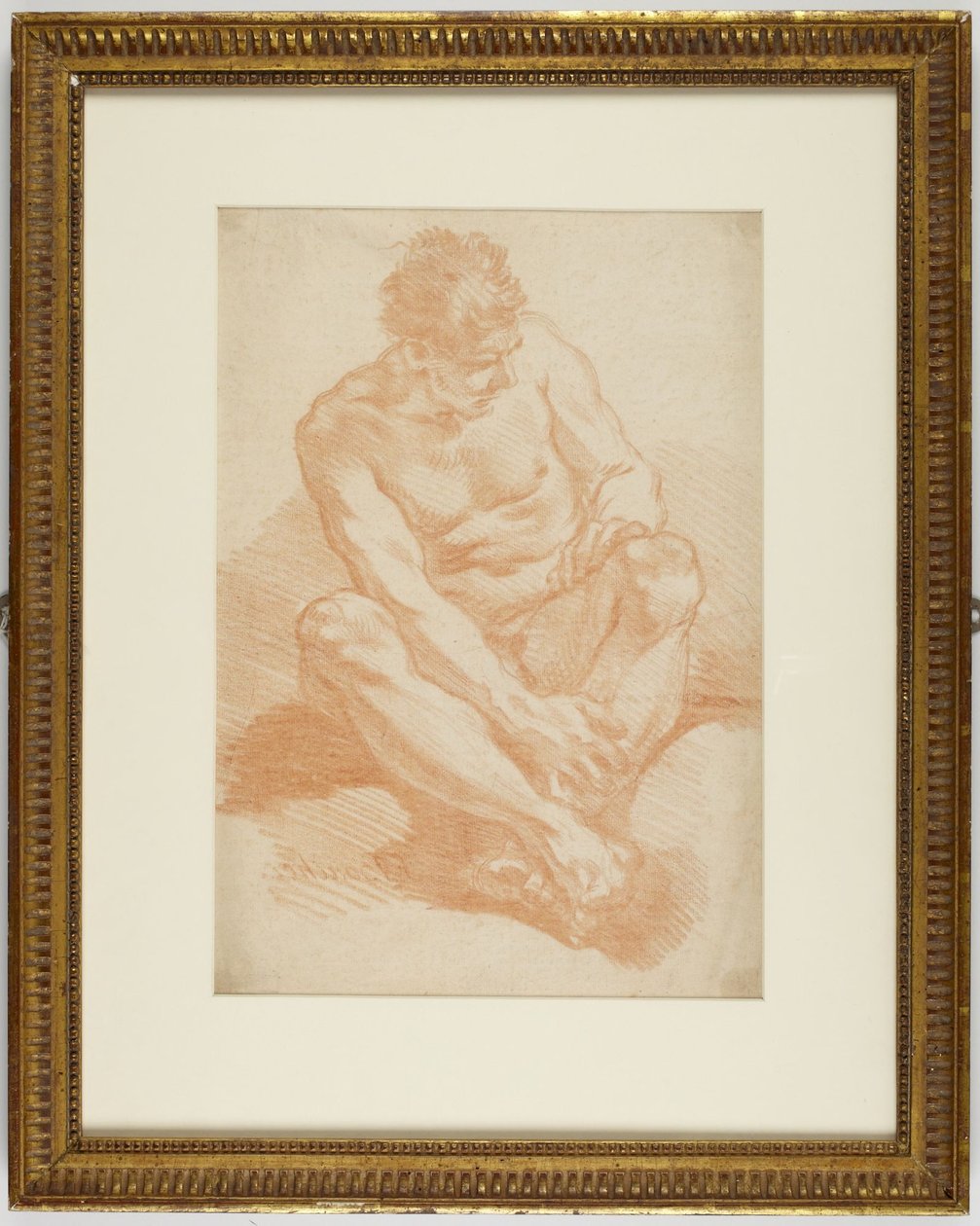 Ülő férfi, keresztbe tett bokákkal alkotó: François Boucher