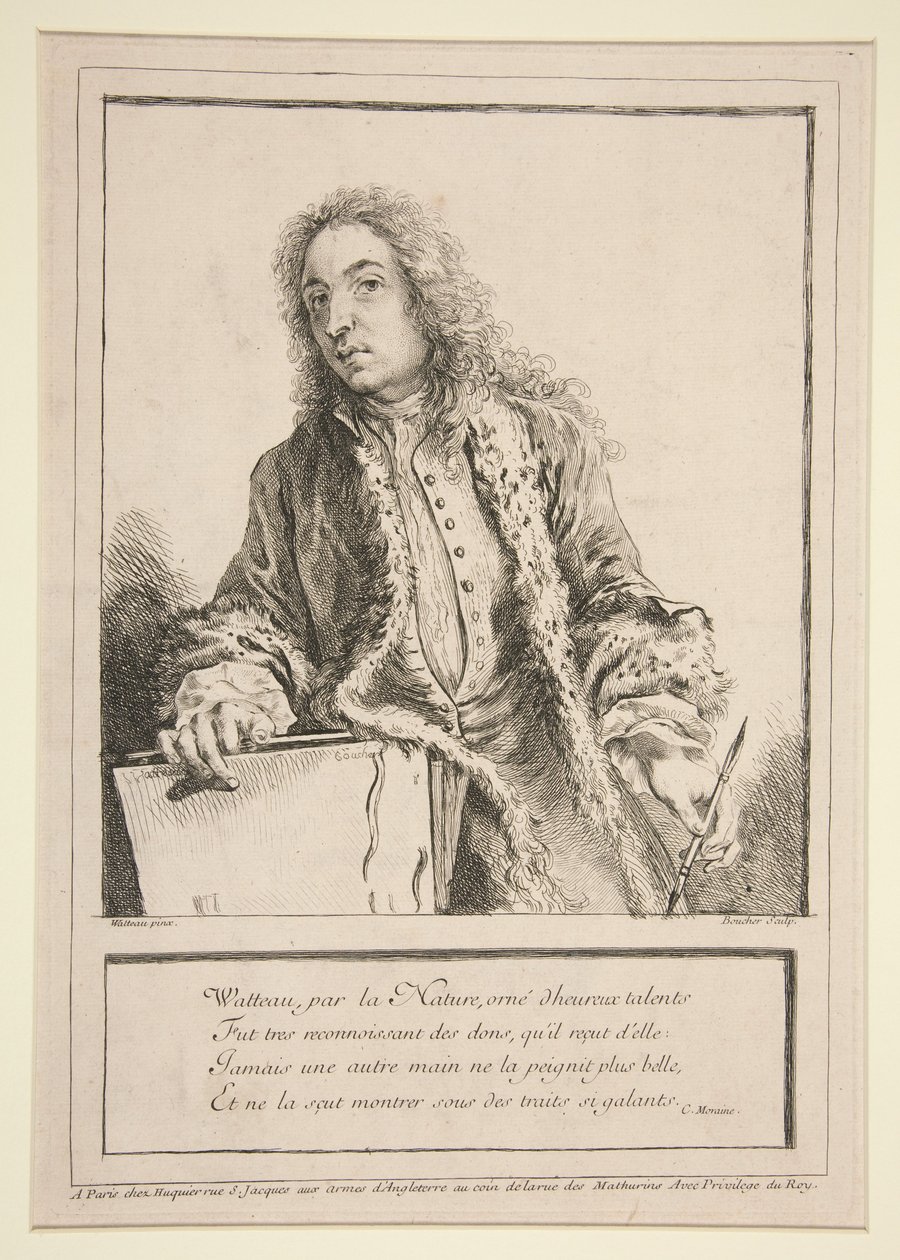 Antoine Watteau önarcképe alkotó: François Boucher