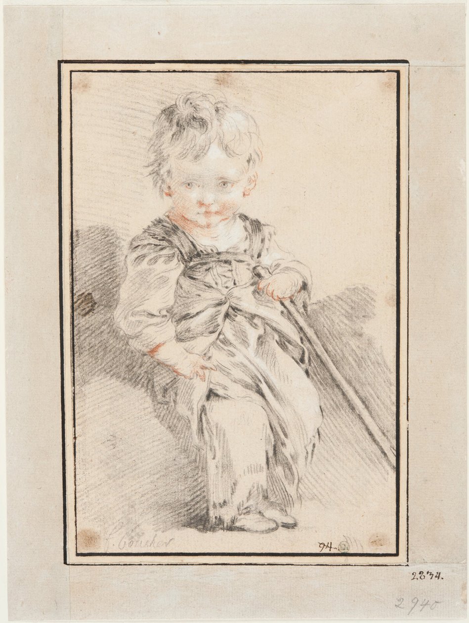 Ülő kisfiú alkotó: François Boucher