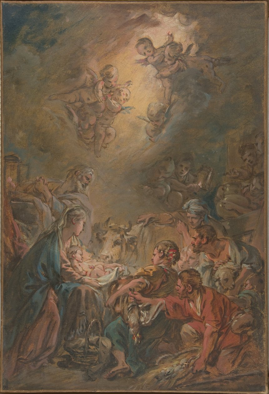 A pásztorok imádása alkotó: François Boucher