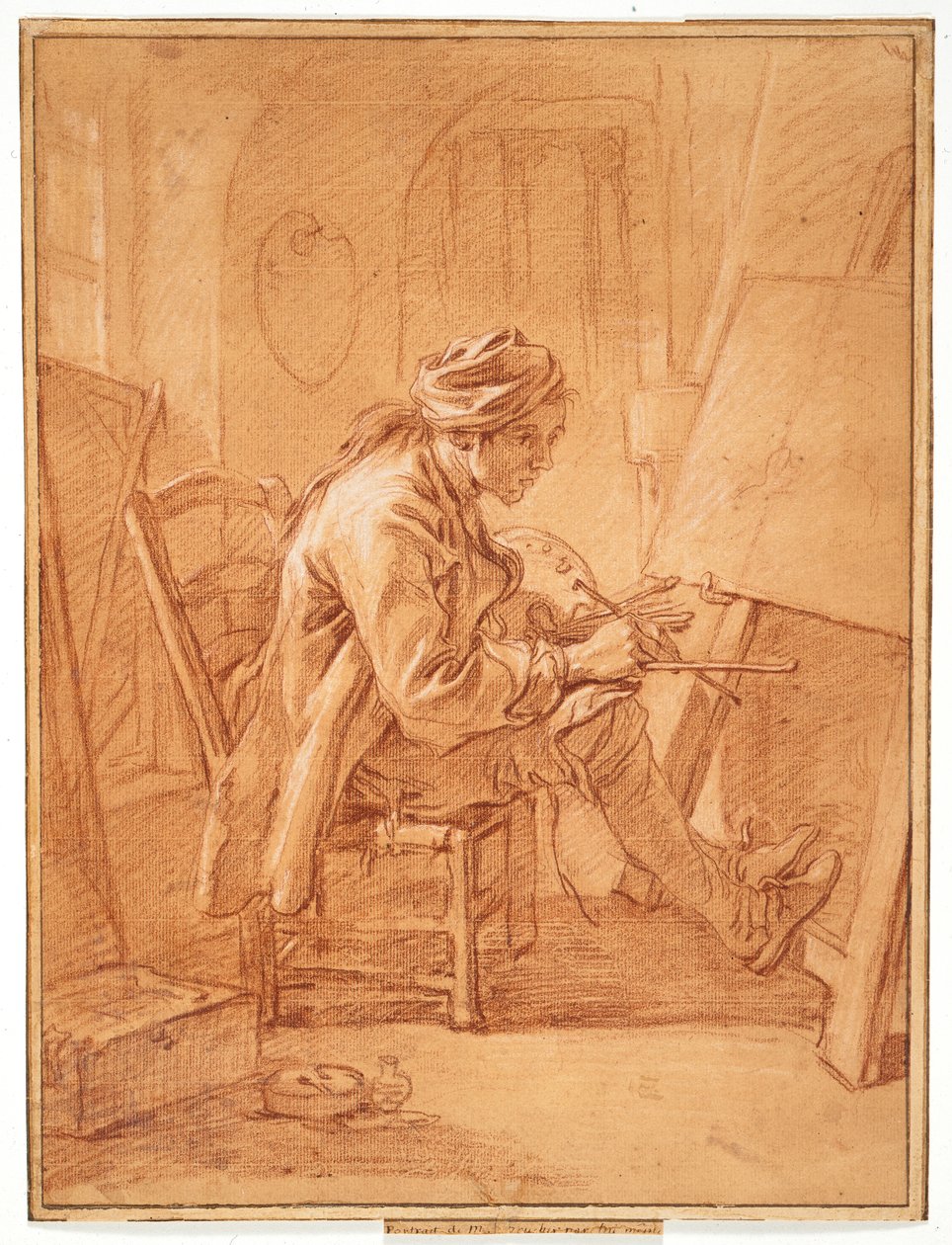 A művész a műtermében alkotó: François Boucher