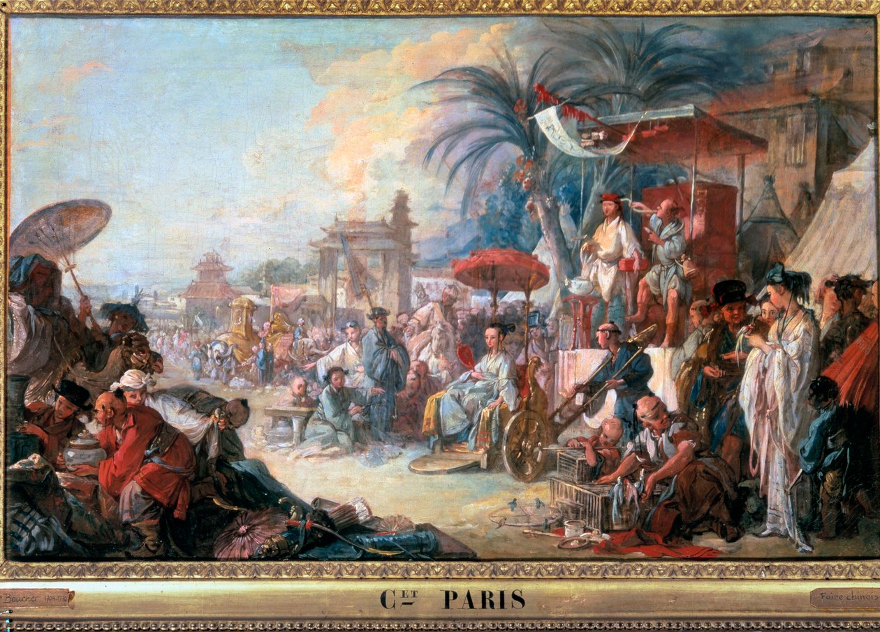 Francois Boucher (1703-1770) festménye: A kínai vásár, 1740 Besancon, Szépművészeti Múzeum alkotó: François Boucher