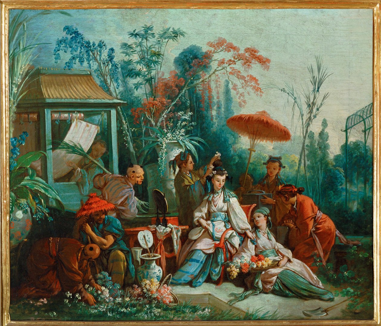 The Chinese Garden (festmény vászonra) alkotó: Francois Boucher