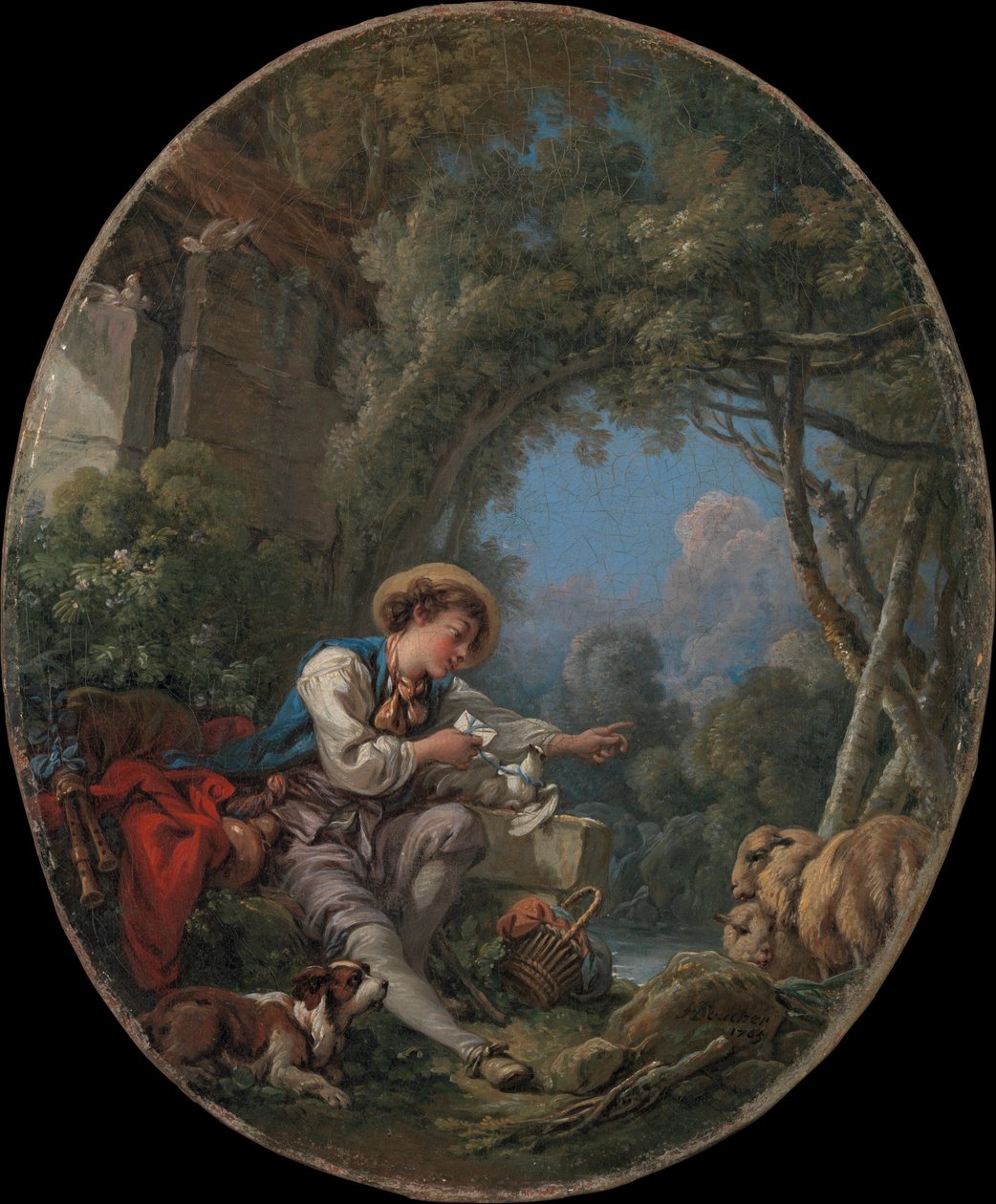 A Hírnök elküldése alkotó: François Boucher