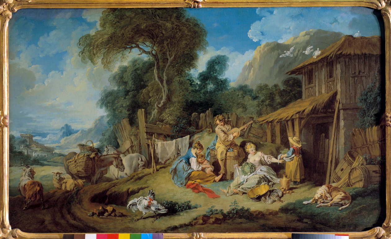A többi gazdálkodó festménye, Francois Boucher (1703-1770) 1734 Magángyűjtemény alkotó: François Boucher