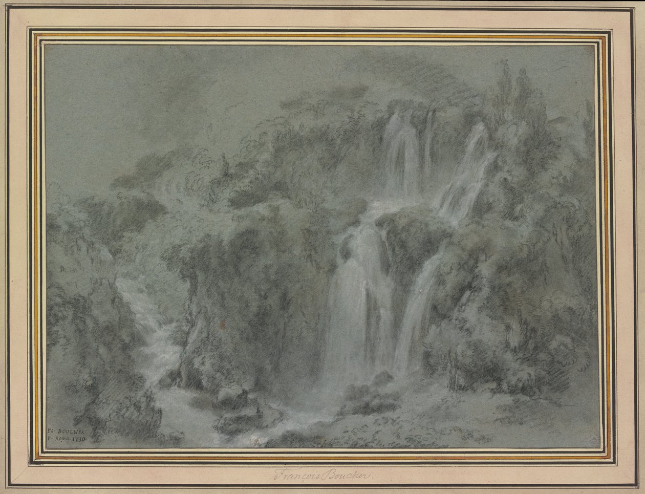 A Tivoli-i vízesések alkotó: François Boucher