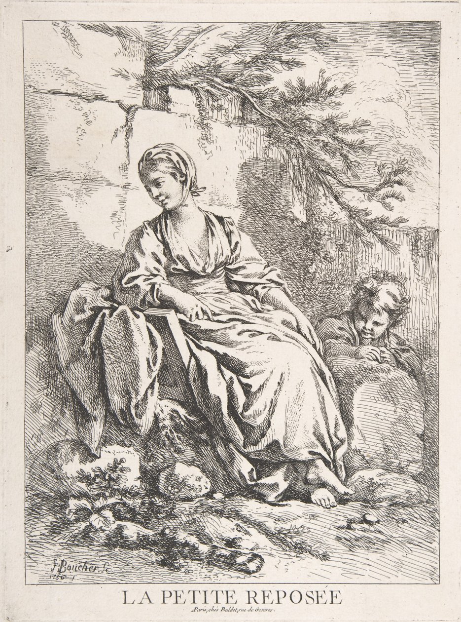A pihenő kislány alkotó: François Boucher