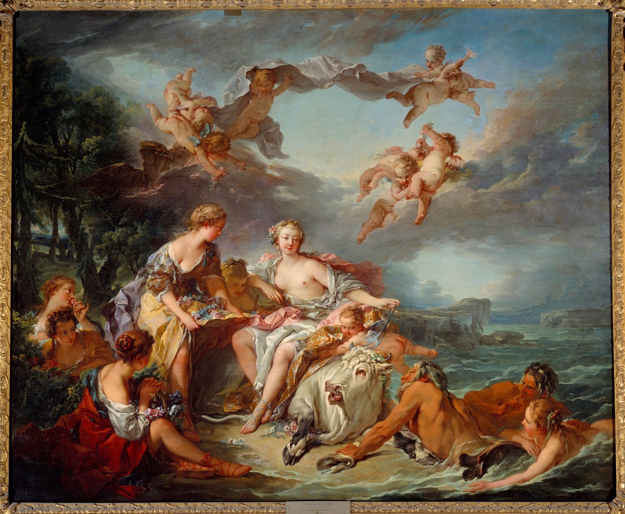 Európa elrablása. Francois Boucher festménye (1703-1770) alkotó: François Boucher