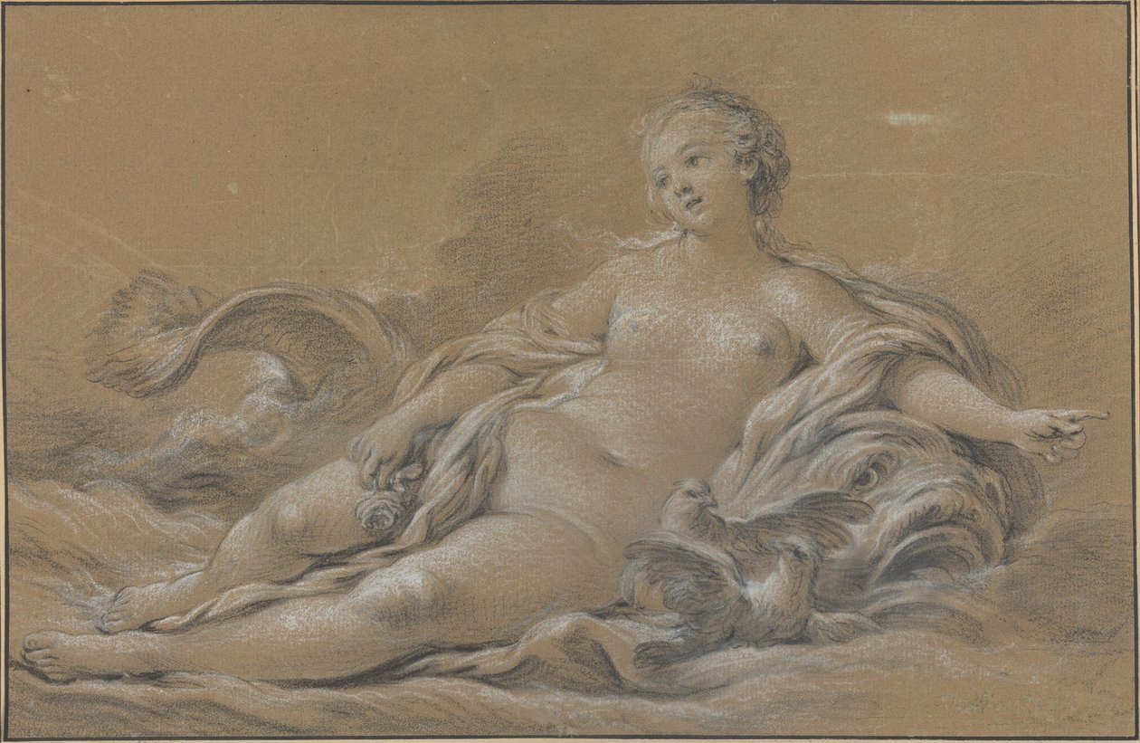 A delfinon fekvő Vénusz alkotó: François Boucher