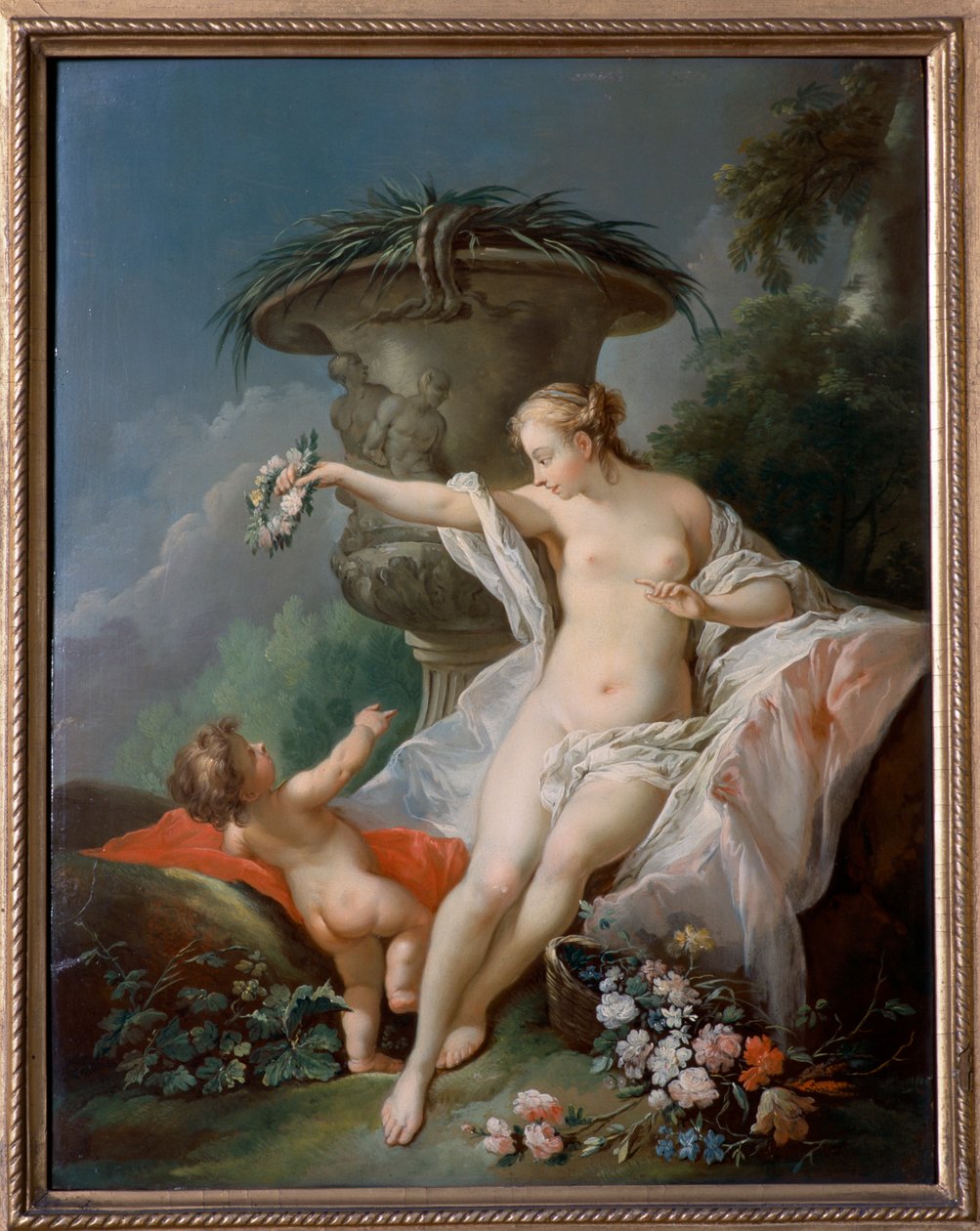 Vénusz és Ámor (olaj, vászon) alkotó: François Boucher