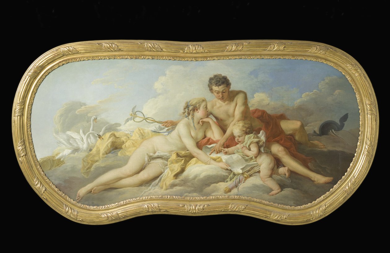 Vénusz és Merkúr tanítják Ámorot alkotó: François Boucher