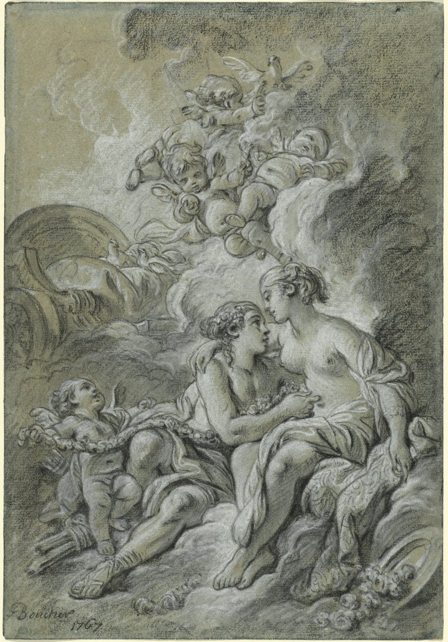 Venus az ő kedves Adonisára támaszkodva… alkotó: François Boucher