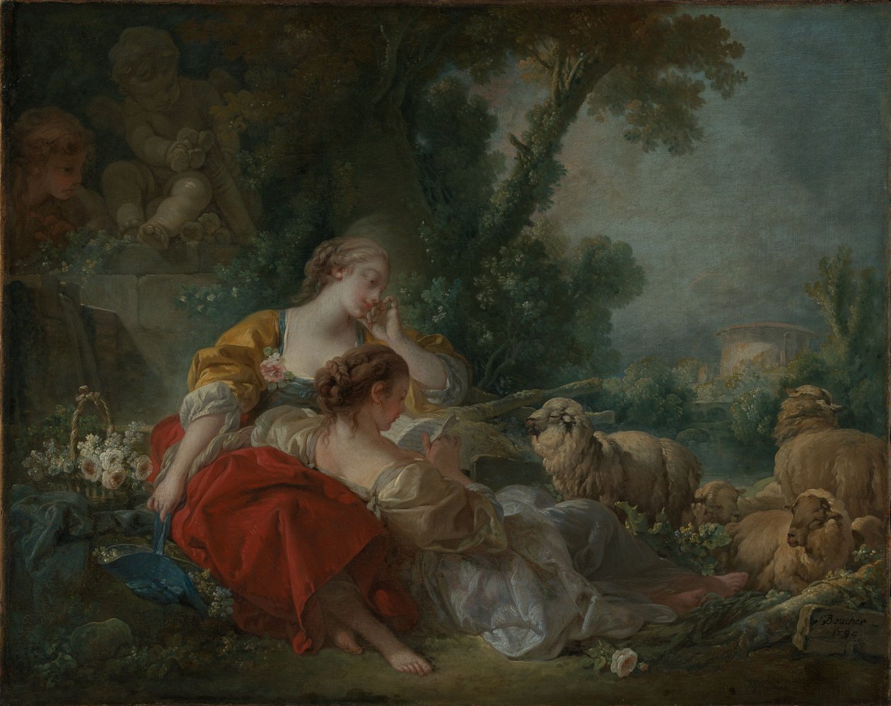 Két pásztornő alkotó: François Boucher