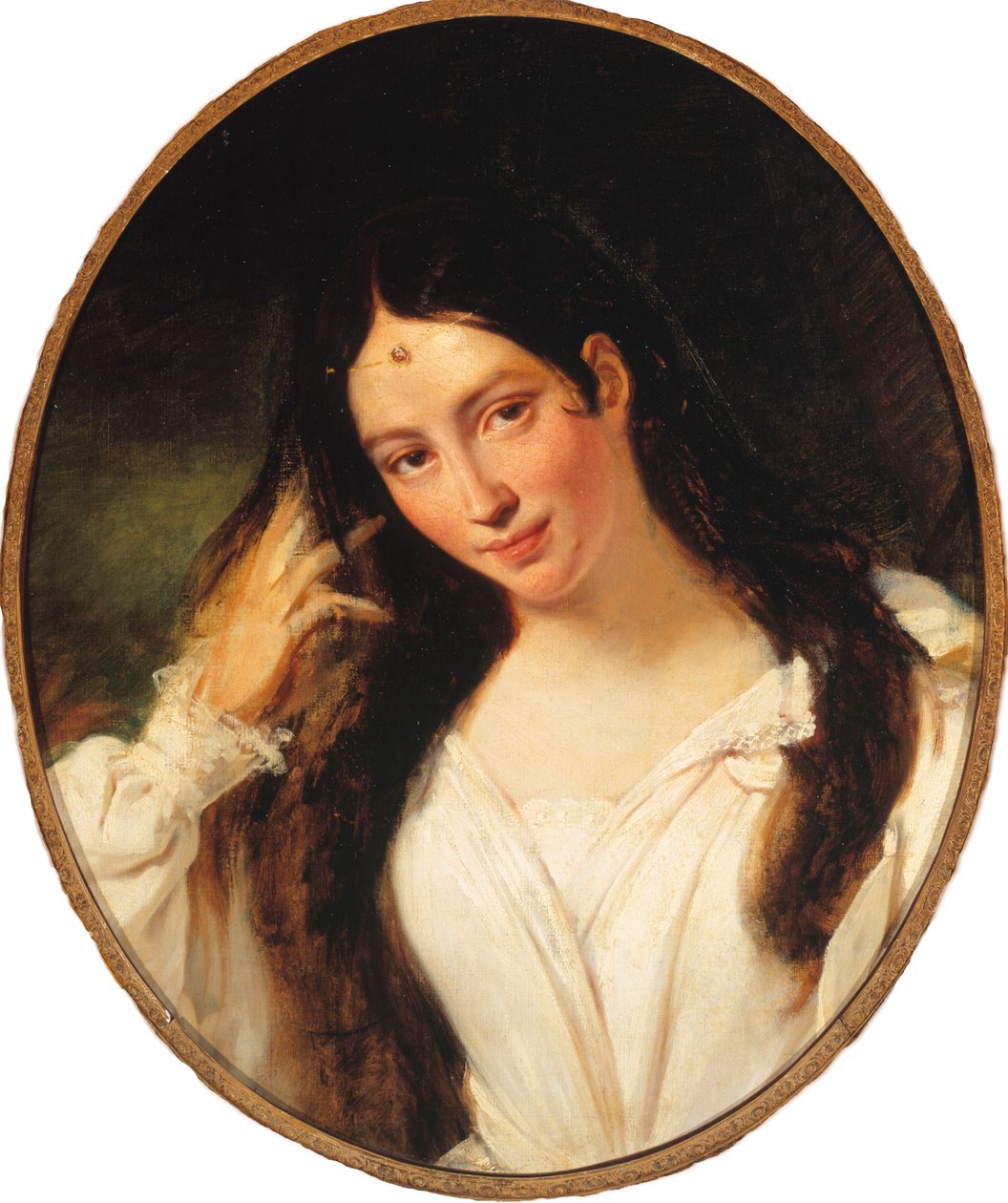 Maria Malibran-Garcia operaénekesnő portréja 1808-1836, Desdemonaként, alkotó: Francois Bouchot