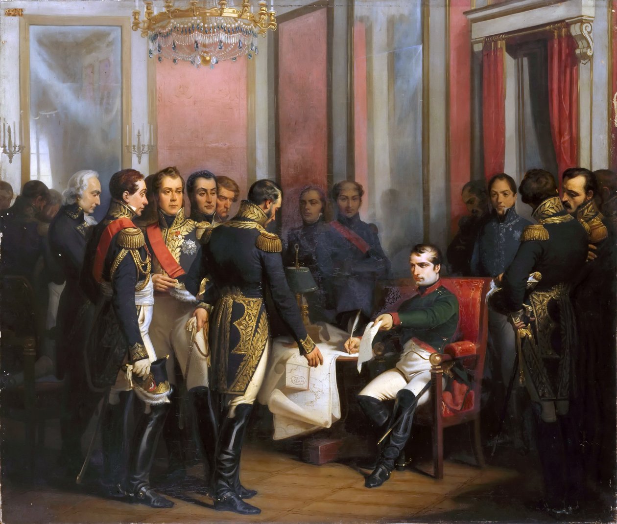 Napóleon lemondása Fontainebleau-ban 1814. április 11-én alkotó: Francois Bouchot