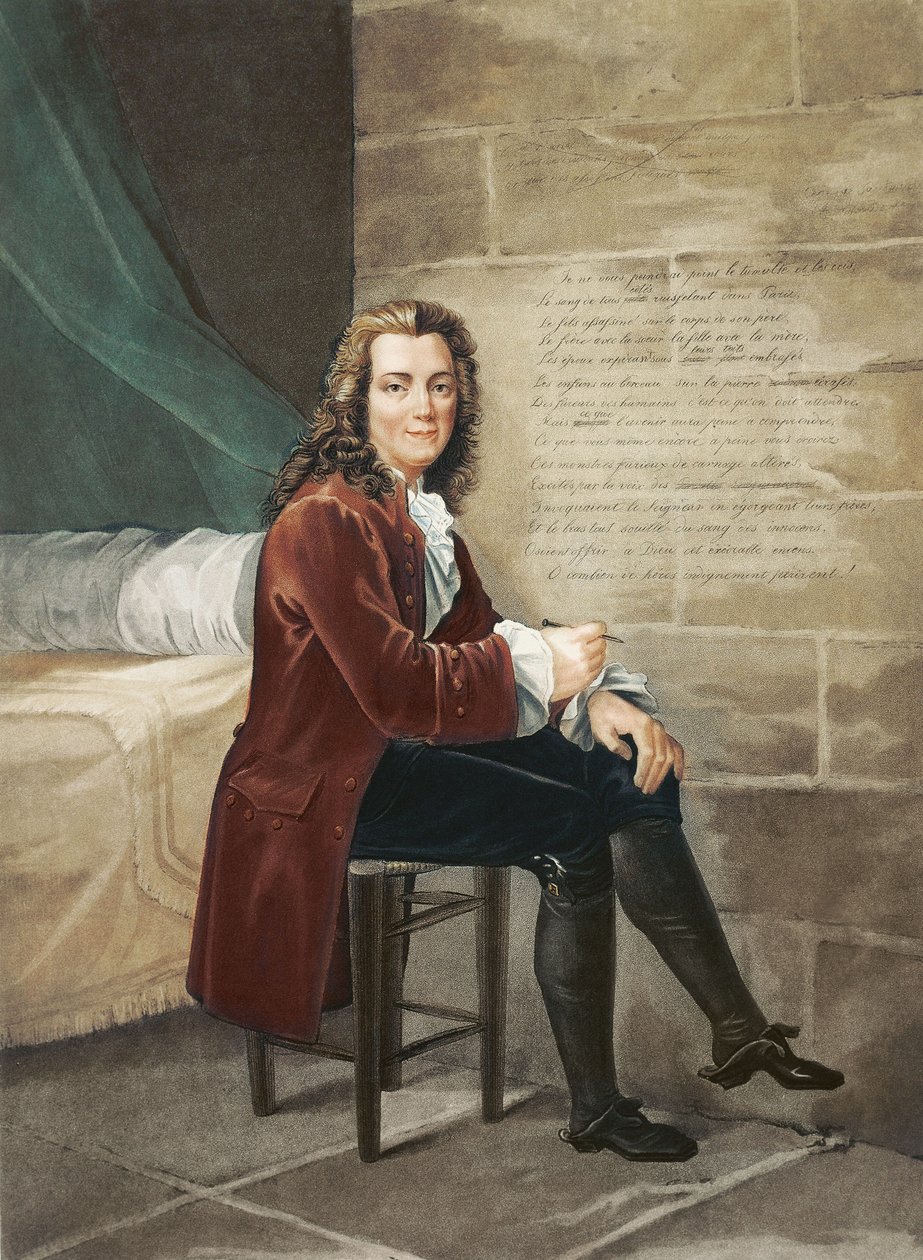 Voltaire a Bastille-ban raboskodott, és 1728-ban írta a La Henriade-t alkotó: Francois Bouchot