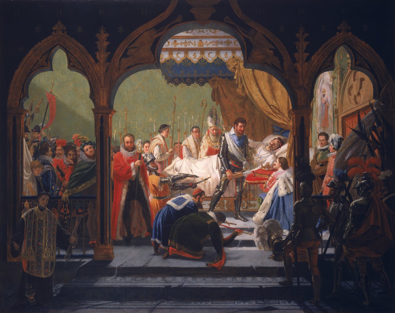 IV. Henrik (1553-1610) A monarchia tulajdonságainak átvétele a haldoklótól III. Henrik (1551-1589) 1814 alkotó: Francois Buffet