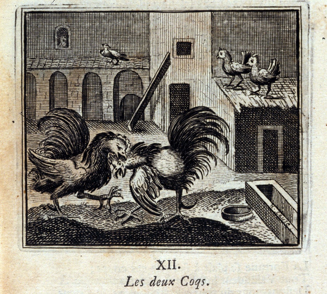 Mindkét farok. Jean de La Fontaine (1621-95) meséi. Illusztráció: François Chauveau (1613-1676). 1728-as kiadás. alkotó: Francois Chauveau