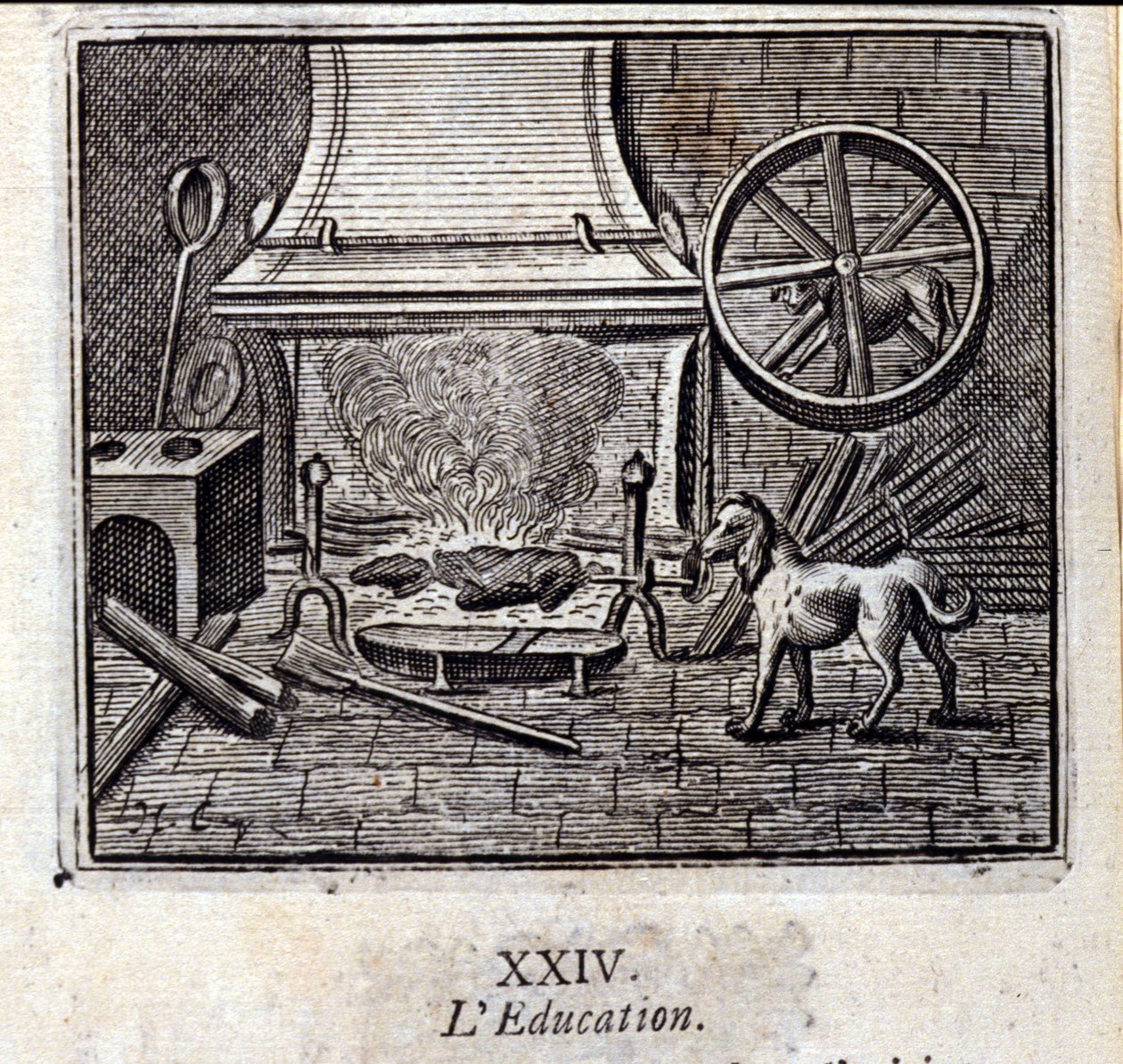 Oktatás. Jean de La Fontaine (1621-95) meséi. Illusztráció: Francois Chauveau (1613-1676). 1728-as kiadás. alkotó: Francois Chauveau