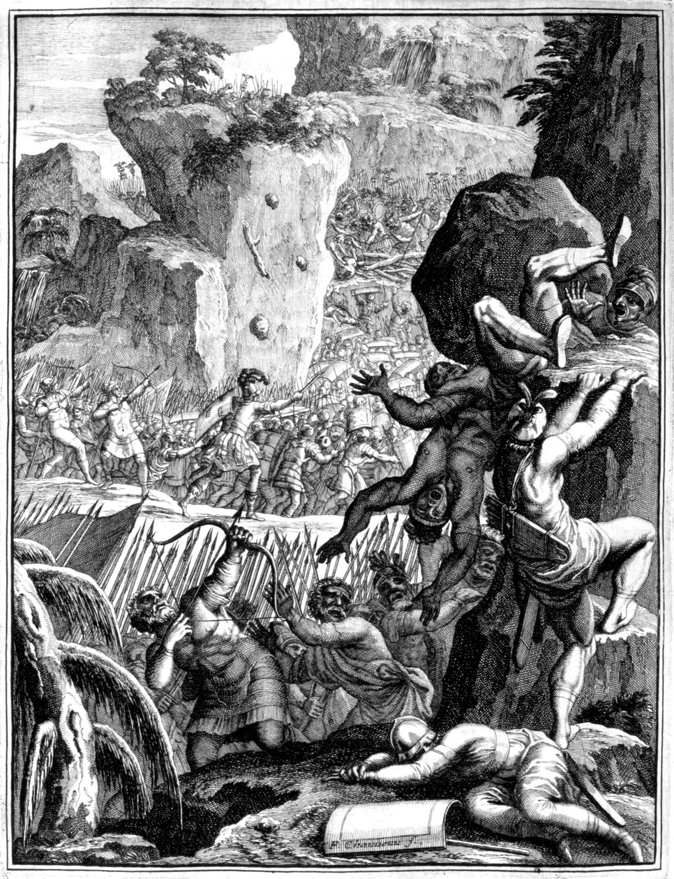 I. Alarik, a vizigótok királya vezetése alatt álló csapatok csatában, 1654 410 alkotó: Francois Chauveau