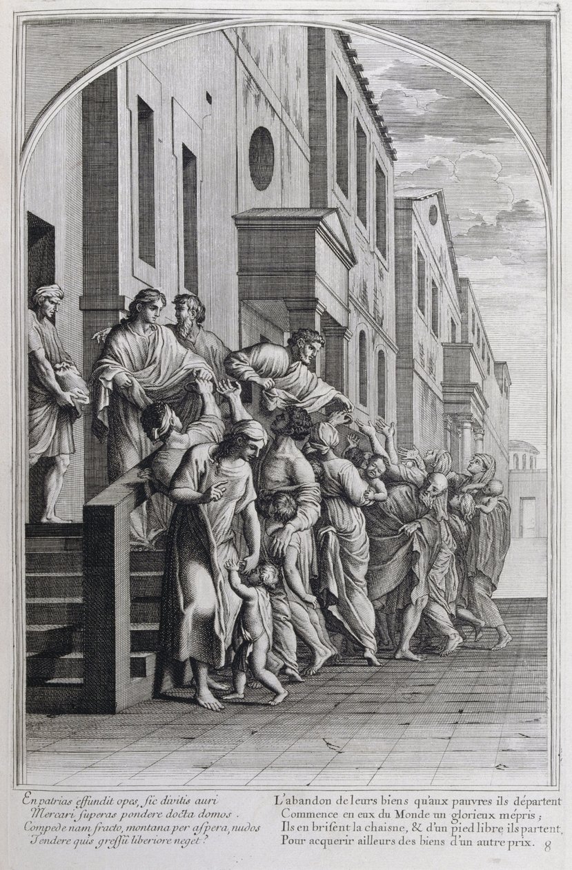 Illusztráció a "Szent Brúnó, a Chartreux rend alapítója életéből" Párizs 1660. Eustache Le Sueur festményei után és Fran Sois Chauveau metszetében ©UIG/Leemage alkotó: Francois Chauveau