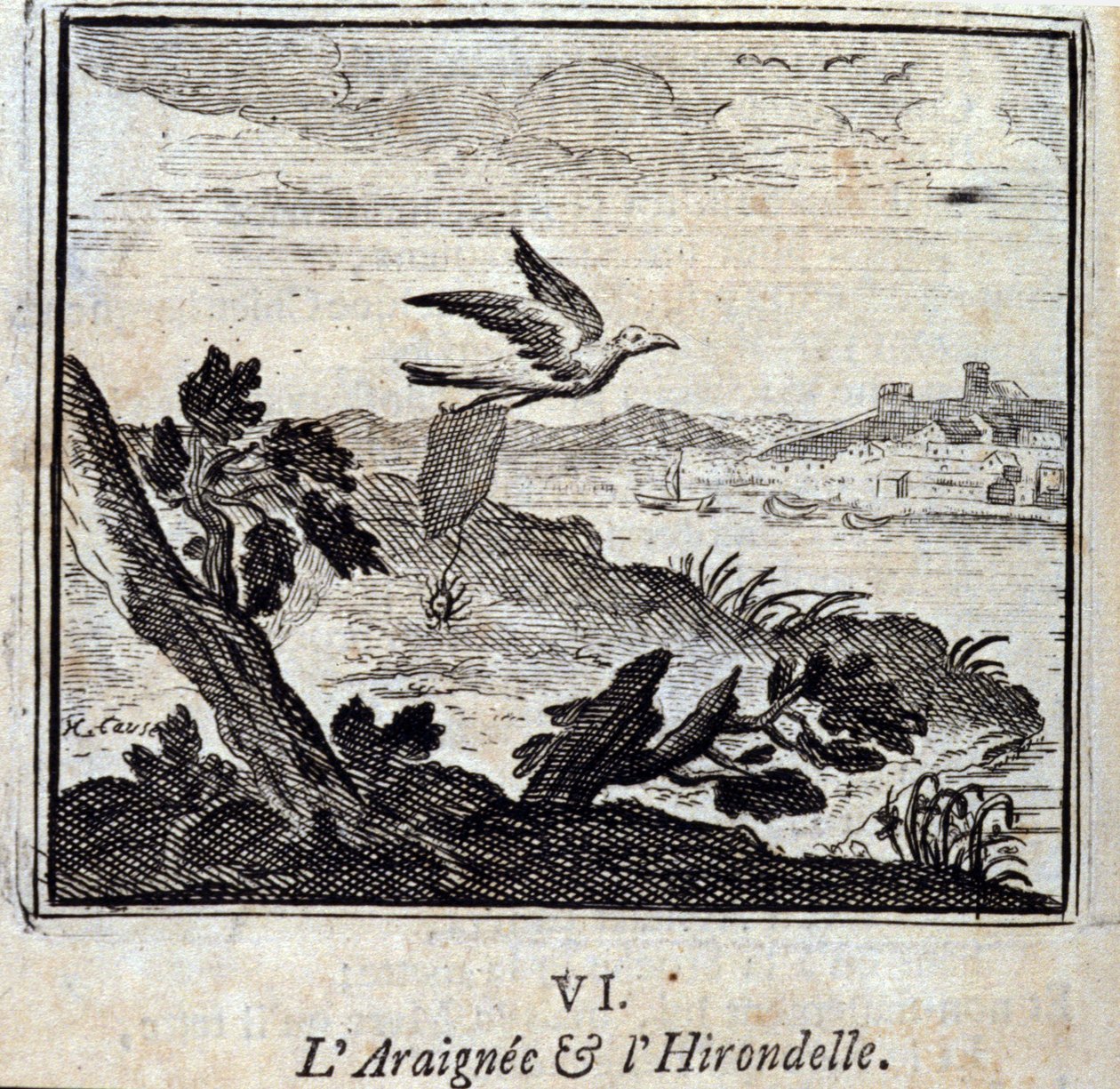 Jean de La Fontaine (1621-95) meséi. François Chauveau (1613-1676) illusztrációja. 1728-as kiadás. alkotó: Francois Chauveau
