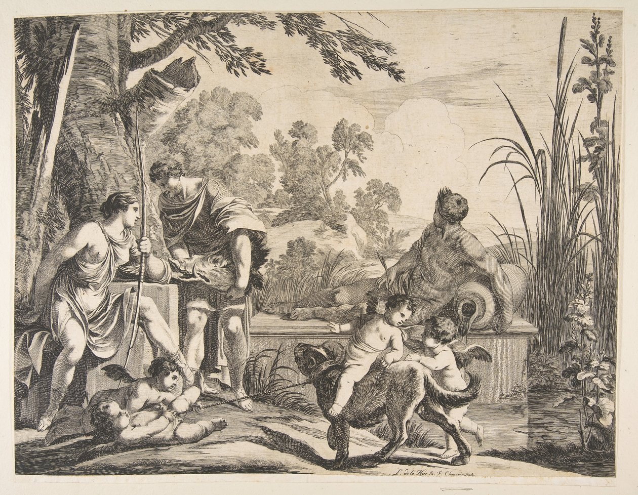 Meleager és Atalanta, 1643. alkotó: Francois Chauveau
