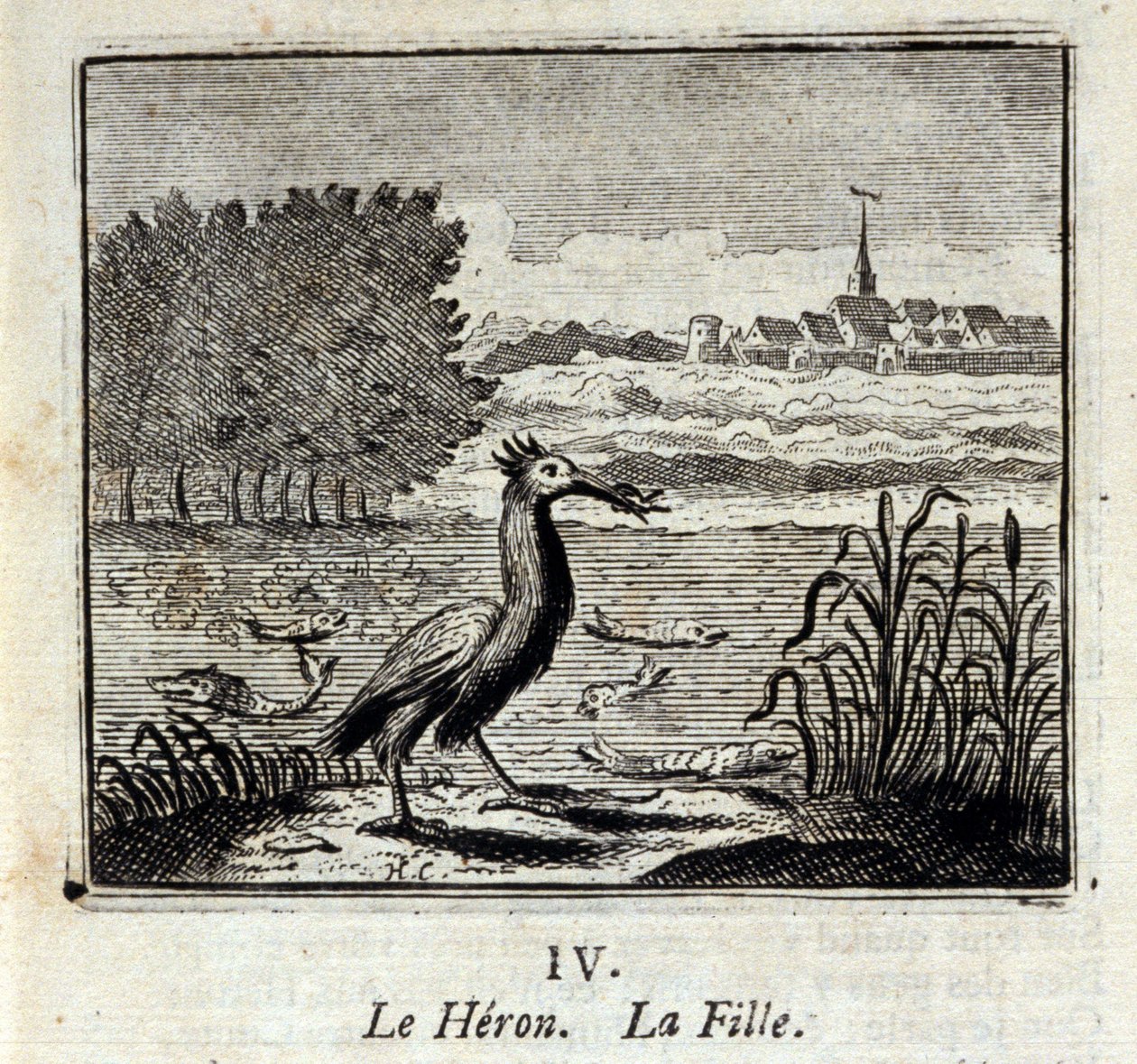 A gém. Jean de La Fontaine (1621-95) meséi. Illusztráció: François Chauveau (1613-1676). 1728-as kiadás. alkotó: Francois Chauveau