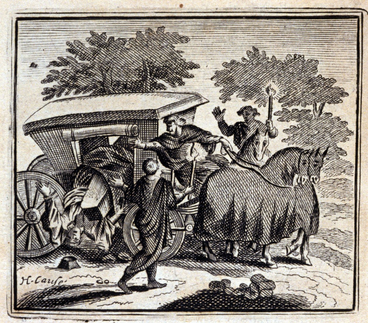 A gyógymód és a halál. Jean de La Fontaine (1621-95) meséi. Illusztráció: François Chauveau (1613-1676). 1728-as kiadás. alkotó: Francois Chauveau