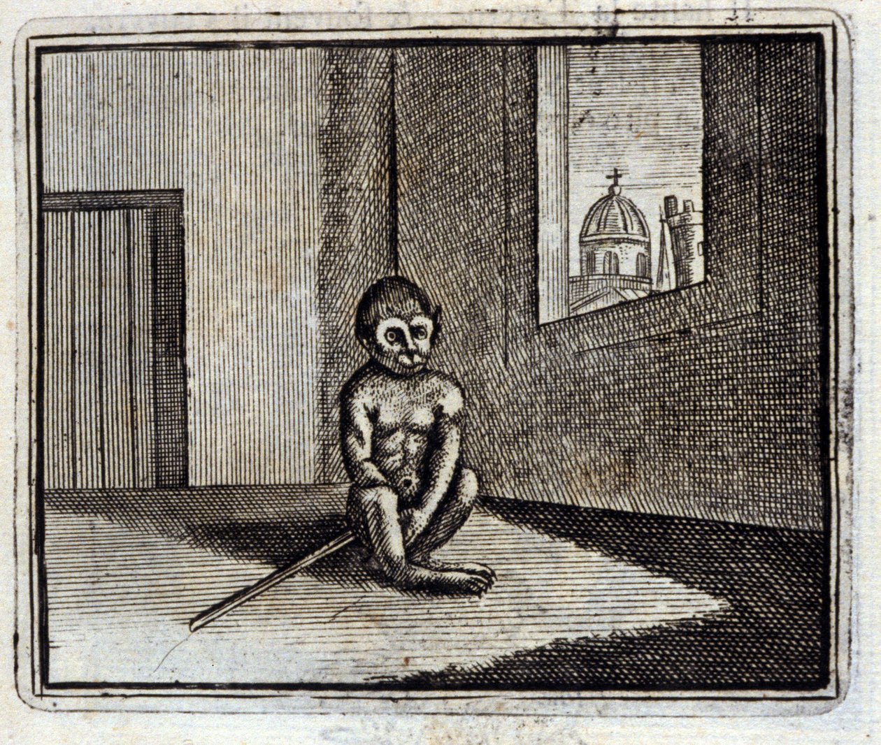 A majom. Jean de La Fontaine (1621-95) meséi. Illusztráció: François Chauveau (1613-1676). 1728-as kiadás. alkotó: Francois Chauveau