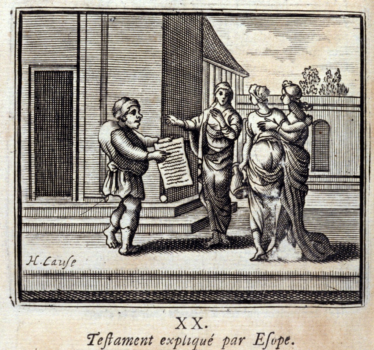 Will magyarázta Aesop. Jean de La Fontaine (1621-95) meséi. Illusztráció: Francois Chauveau (1613-1676). 1728-as kiadás. alkotó: Francois Chauveau