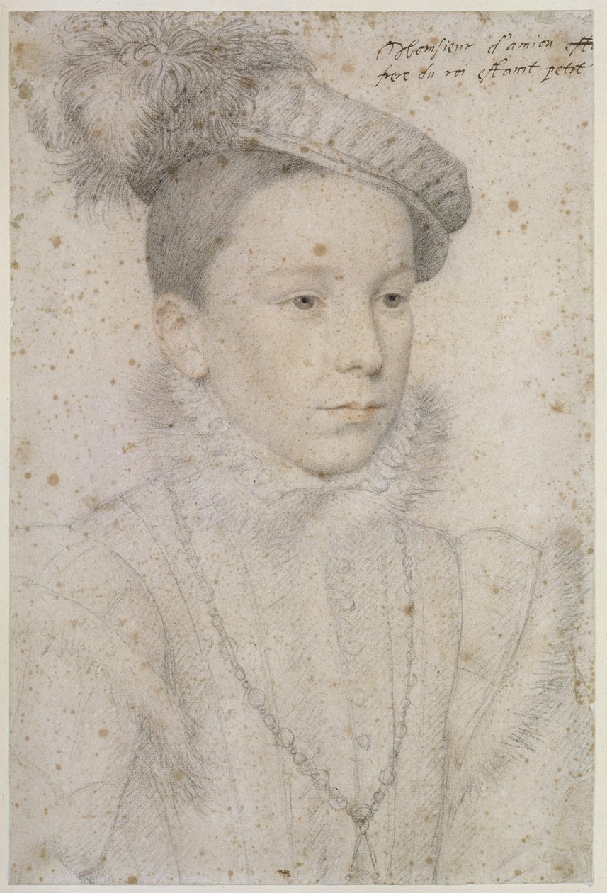 Henri gyermekportréja, a későbbi III. Henrik király alkotó: François Clouet