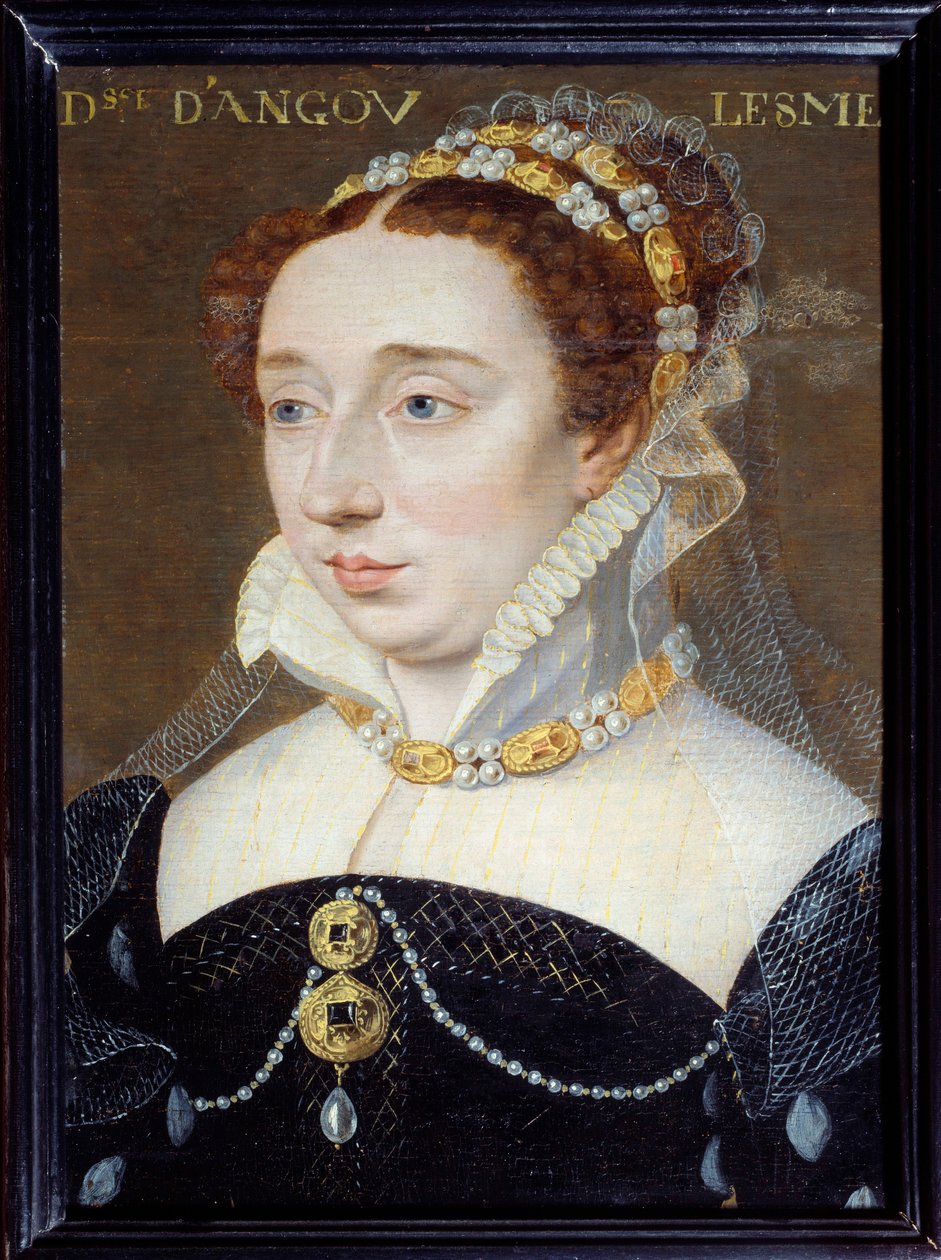 A francia Diane, Angouleme hercegnő (1538-1619), Henri IV törvényes lánya portréja Francois Clouet (1515-1572) festménye, 16. század V. 0,31x0,23 m Párizs, Musee Carnavalet alkotó: François Clouet