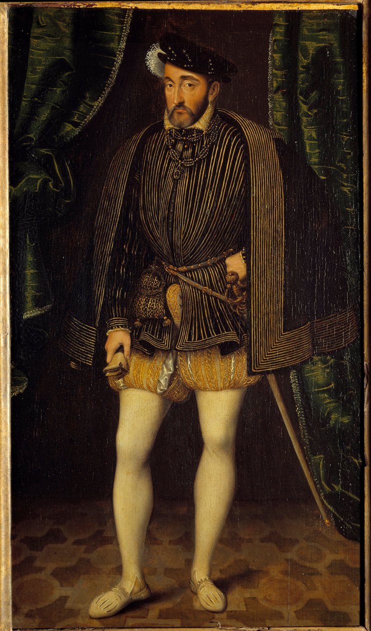 Henrik (1519-1559) francia király portréja. Francois Clouet (1515-1572) műhelyének festménye alkotó: François Clouet