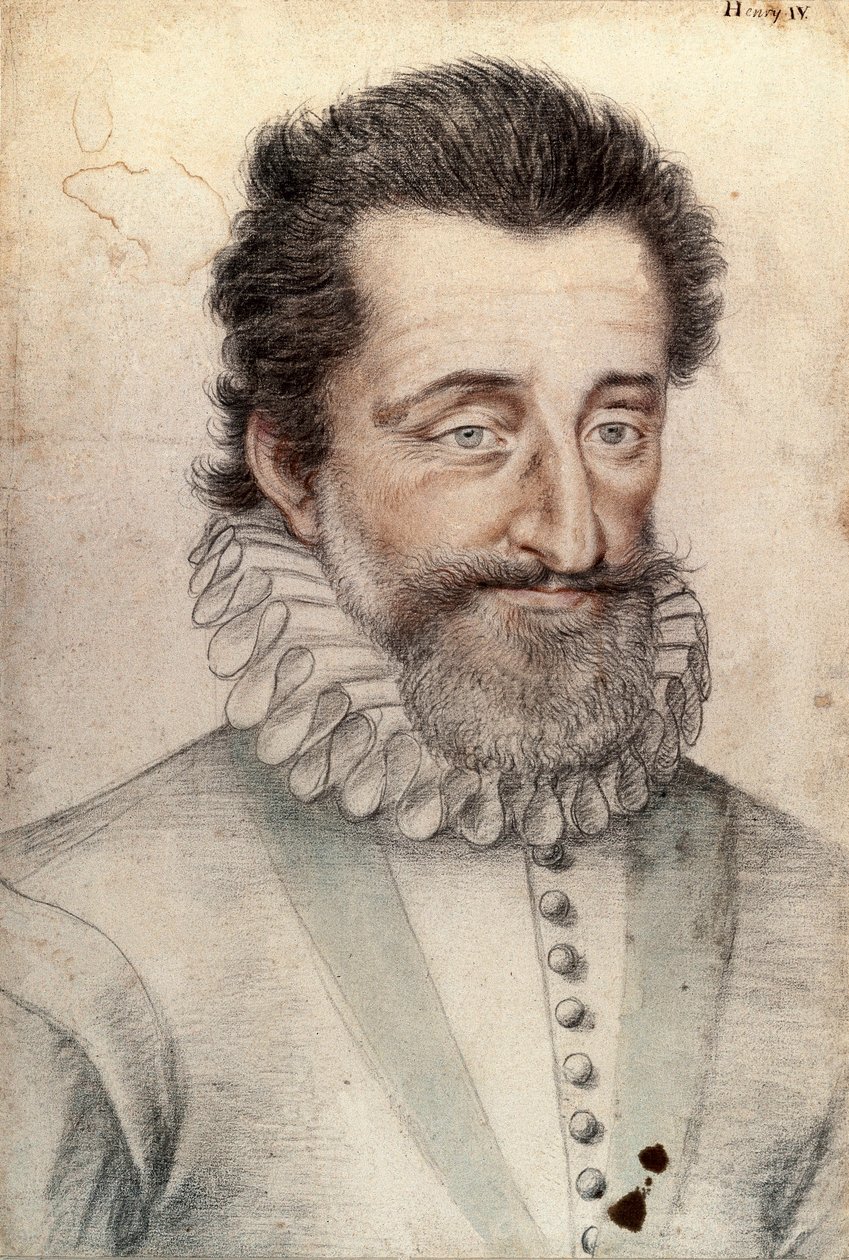 Henrik francia király (1553-1610) portréja alkotó: François Clouet