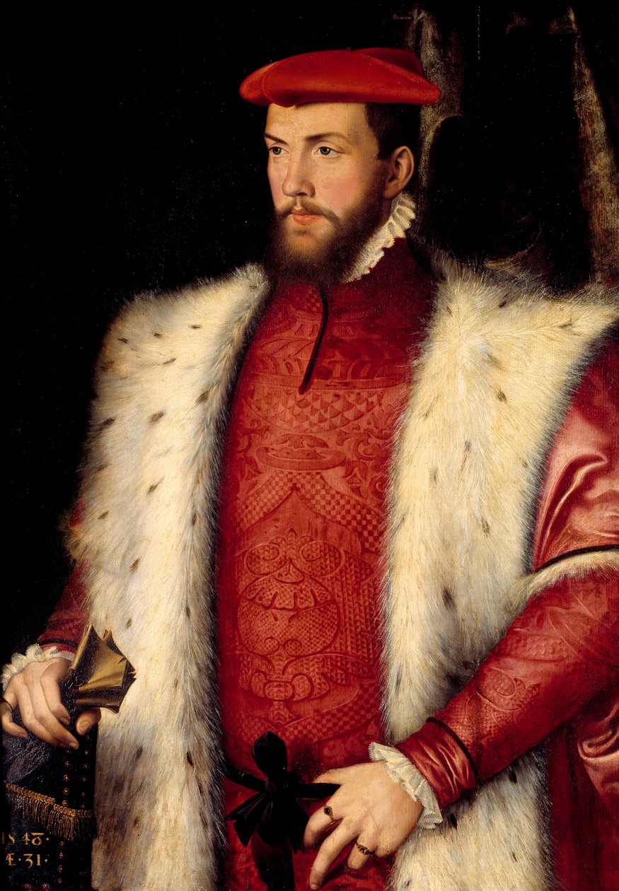 Odet de Coligny portréja (1517-1571) de Chatillon bíboros Francois Clouet (1515-1572) festménye, 16. század V. 0,94x0,73 m Chantilly, Musee Conde alkotó: François Clouet
