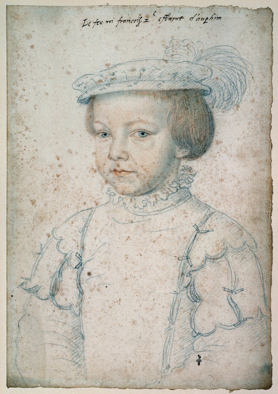 Francois II (1544-1560) francia király portréja. Francois Clouet rajza (1515-1572) alkotó: François Clouet