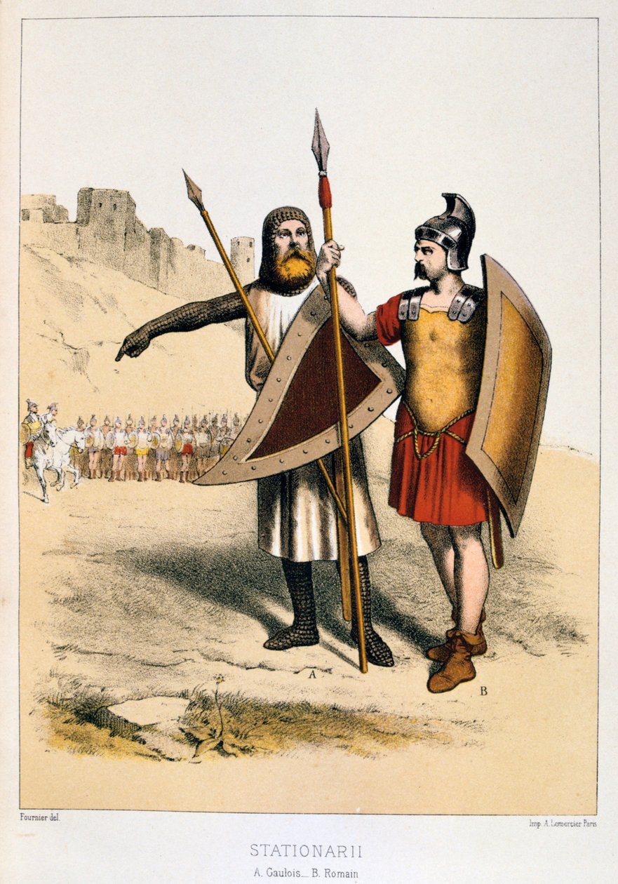 Stationarii, egy gall és egy római, 1887 alkotó: Francois Cudet