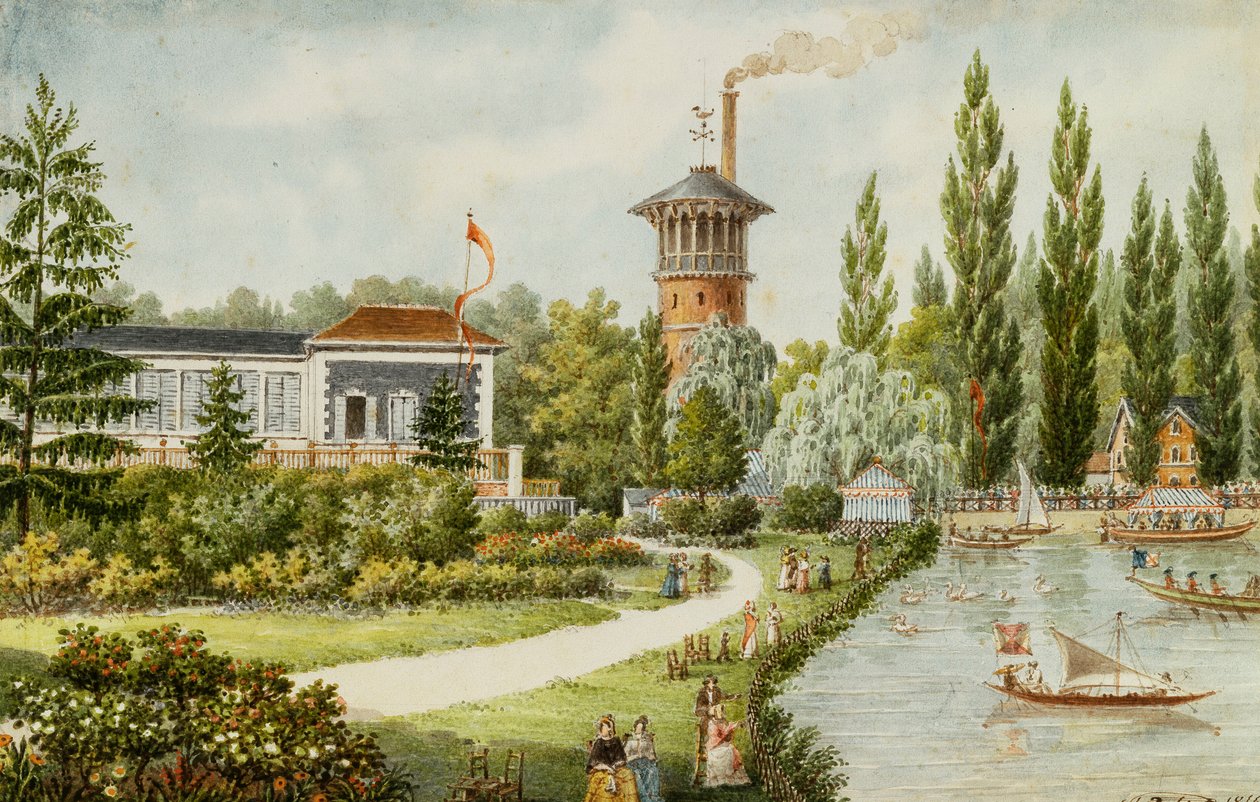 Szabadidőpark Párizson kívül, 1846 alkotó: Francois Debret