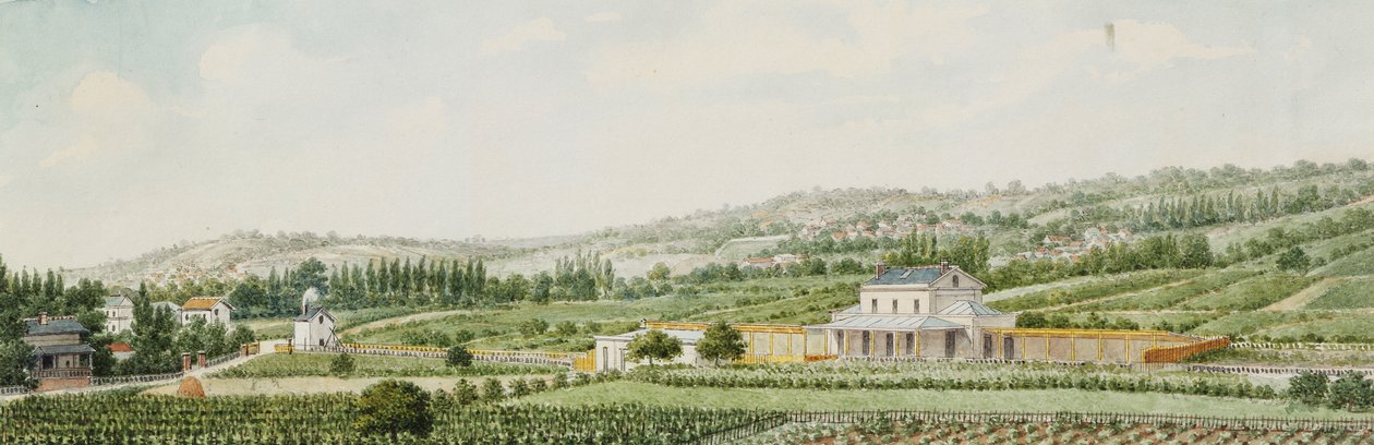 Egy pályaudvar Párizs külvárosában, 1846 alkotó: Francois Debret