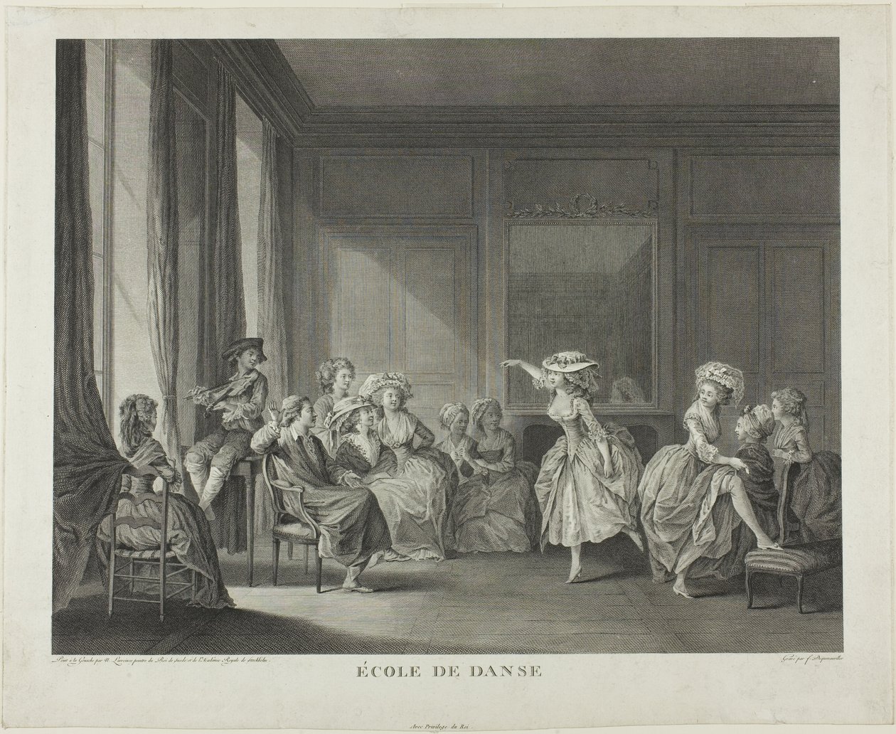 Tánciskola alkotó: Francois Dequevauviller