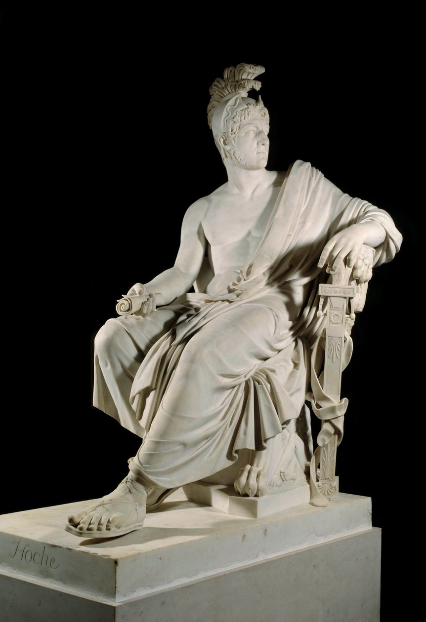 Lazare Louis Hoche (1768-1797), a forradalom francia tábornokának portréja. Francois Dominique Aime Milhomme (1758-1823) szobra V. 1,90 m Versailles, vármúzeum alkotó: Francois Dominique Aime Milhomme