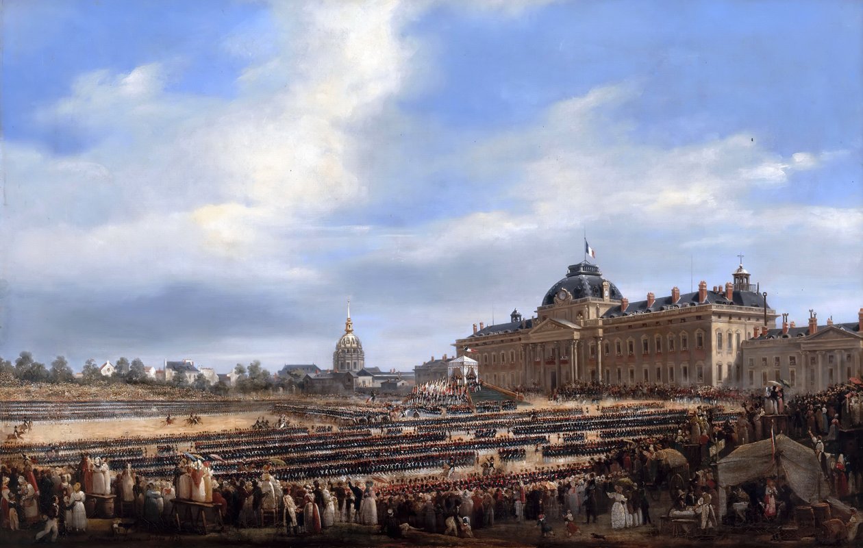 Zászlók kiosztása a nemzetőrségnek, 1830. augusztus 29 alkotó: Francois Dubois