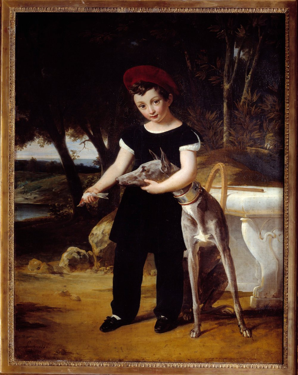 Bordeaux hercegének (1820-1883), Chambord grófjának portréja a Chateau de Villeneuve l