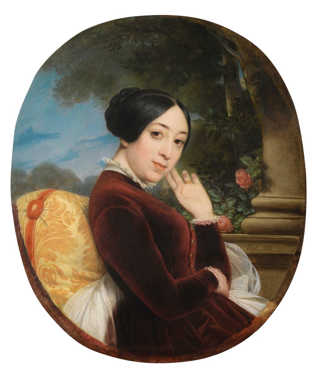 Pauline Viardot énekesnő és zeneszerző portréja 1821-1910, 1844. alkotó: Francois Edouard Picot