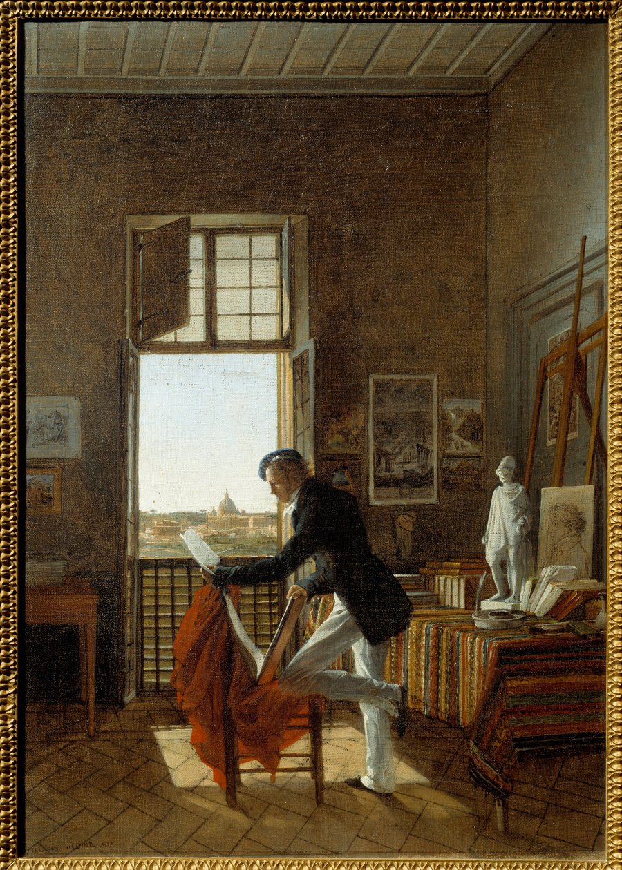 Francois Edouard Picot (1786-1868) műhelye a Villa Medicisben. Jean Alaux Dit Le Romain festménye (1786-1864) alkotó: Francois Edouard Picot
