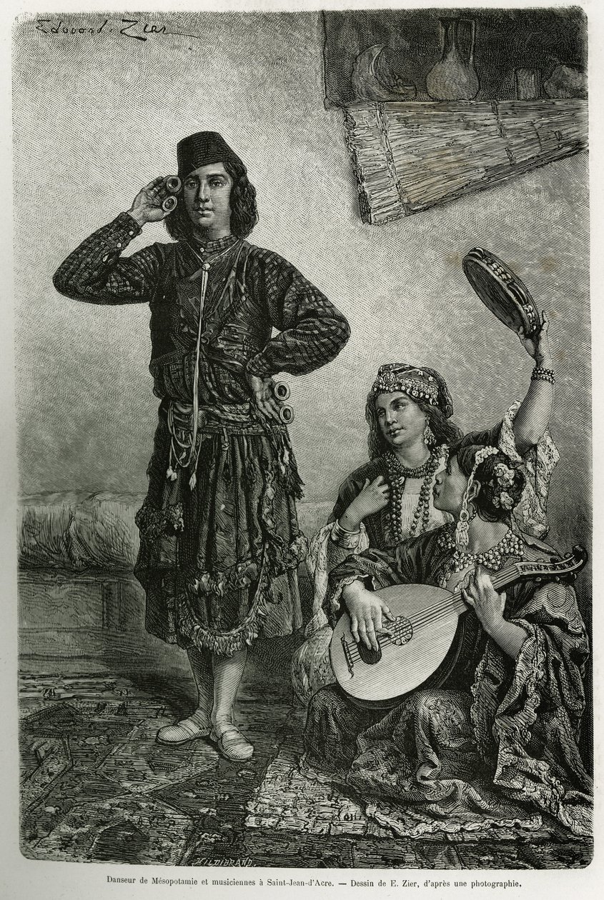 Mezopotámiai táncos és zenész, Saint Jean d