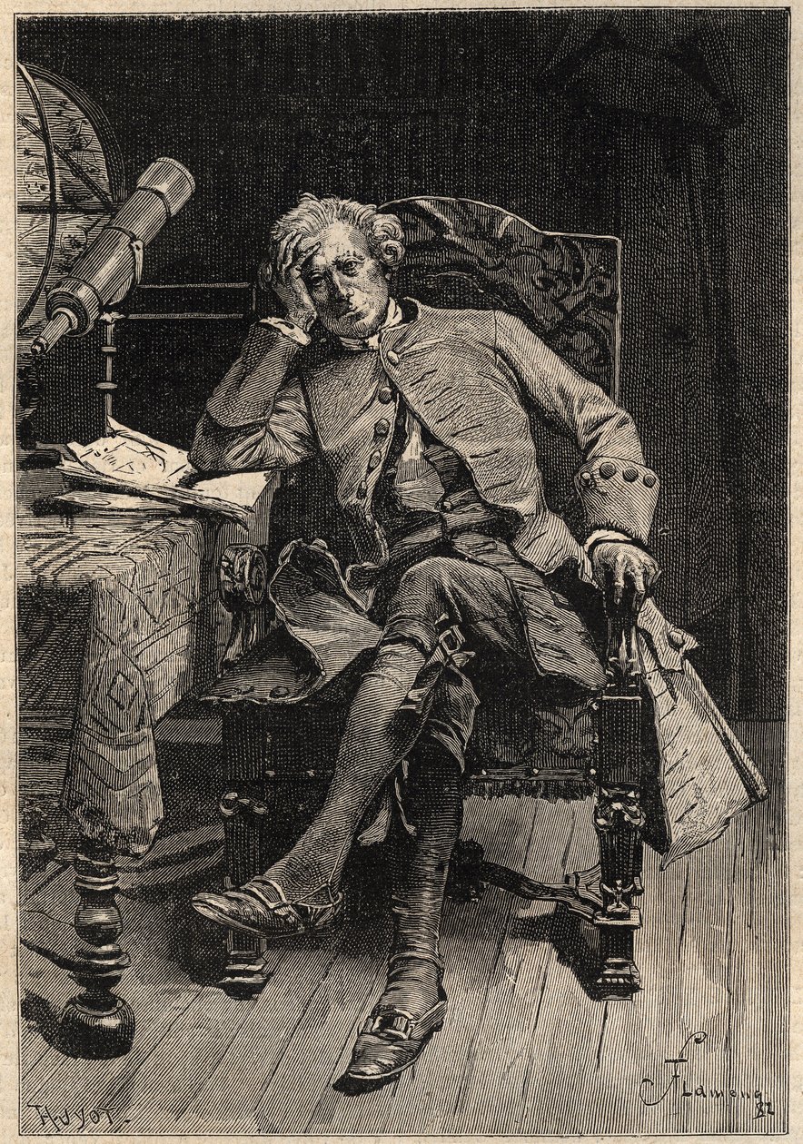 Guy Mannering – 19. századi illusztráció Walter Scott „Guy Mannering vagy Az asztrológus” (1771-1832) című regényéhez, metszet Flameng után alkotó: Francois Flameng