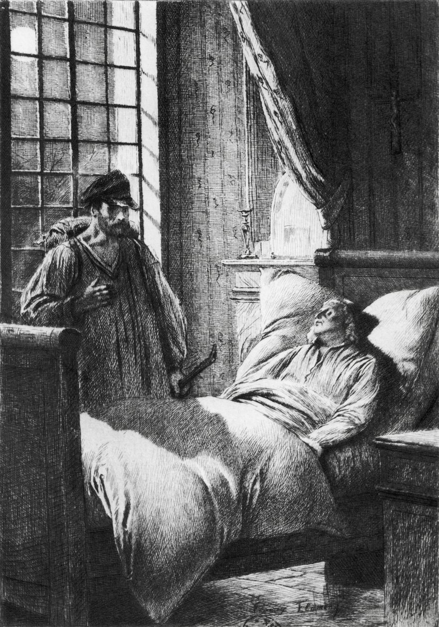 Illusztráció a Nyomorultakból, Victor Hugo (1802-85) alkotó: Francois Flameng